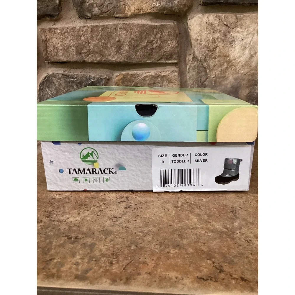 Tamarack Toddler Silver Pink Metallic Insulated Snow Boots Size 9 NEW